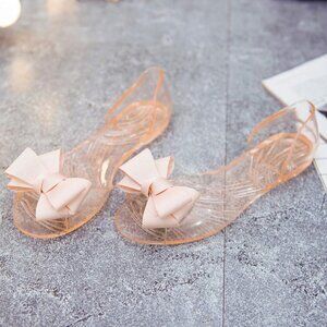 Women’s Jelly D’Orsay Bow Flats 🎀